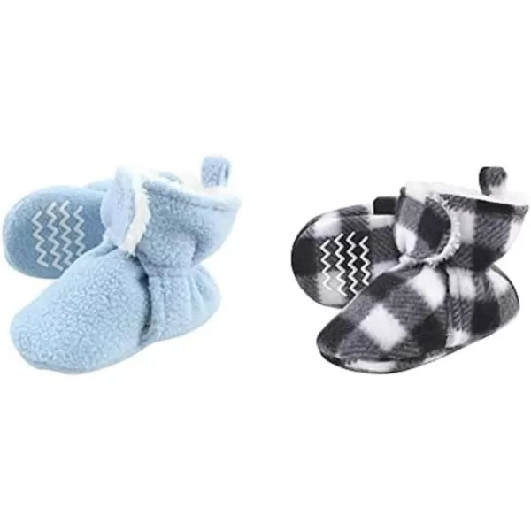 Hudson Baby Cozy Fleece and Sherpa Booties, 2-Pack