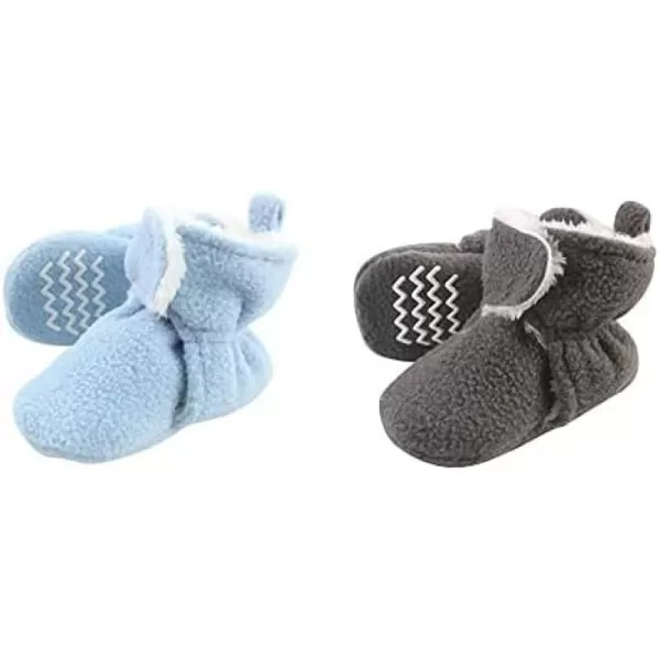 Hudson Baby Cozy Fleece and Sherpa Booties, 2-Pack