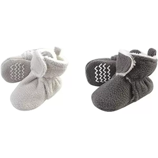 Hudson Baby Cozy Fleece and Sherpa Booties, 2-Pack