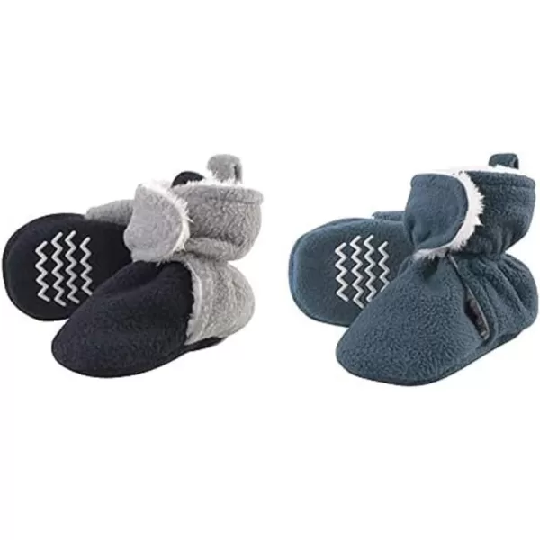 Hudson Baby Cozy Fleece and Sherpa Booties, 2-Pack