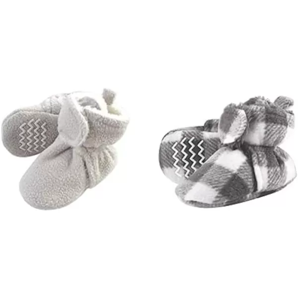 Hudson Baby Cozy Fleece and Sherpa Booties, 2-Pack