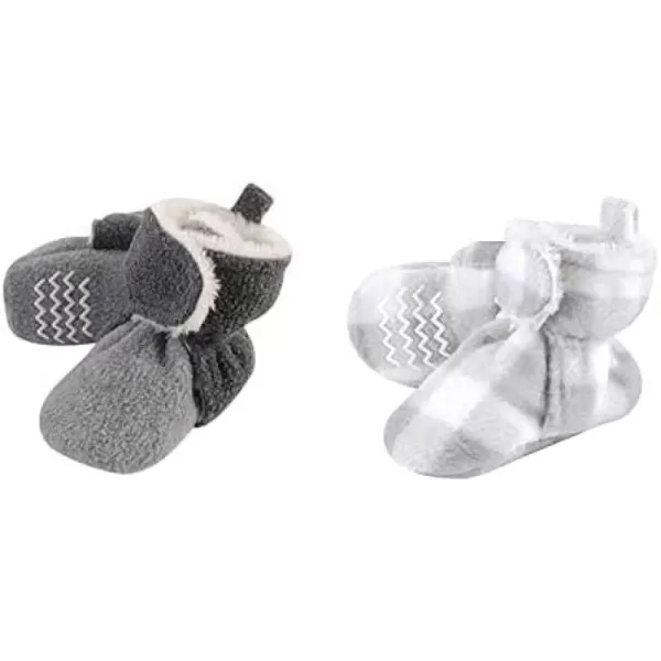 Hudson Baby Cozy Fleece and Sherpa Booties, 2-Pack