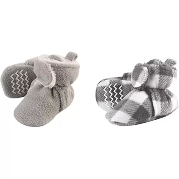 Hudson Baby Cozy Fleece and Sherpa Booties, 2-Pack