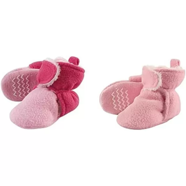 Hudson Baby Cozy Fleece and Sherpa Booties, 2-Pack