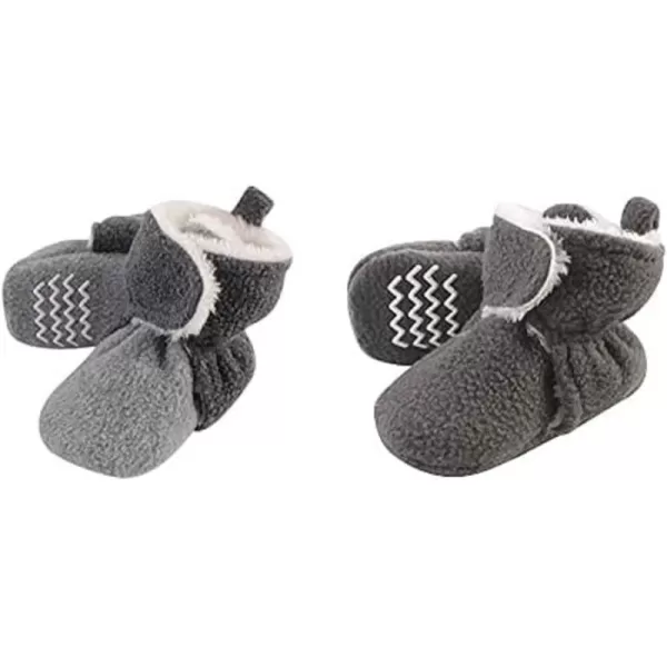 Hudson Baby Cozy Fleece and Sherpa Booties, 2-Pack