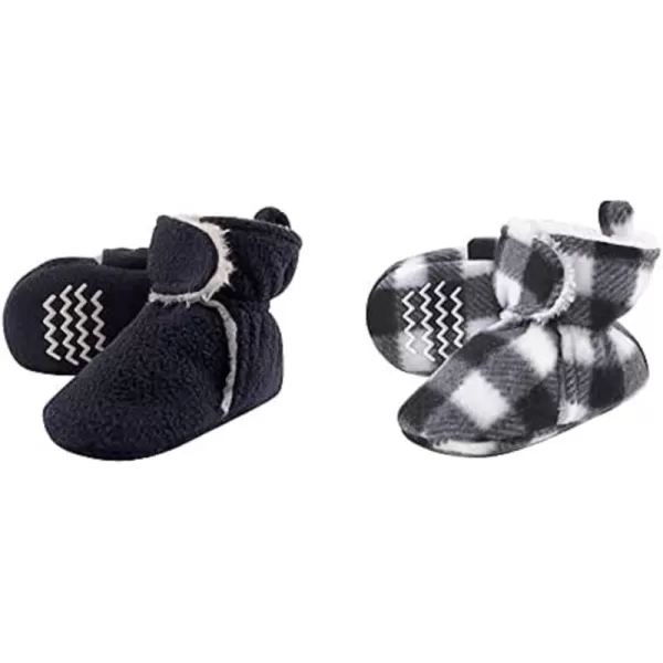 Hudson Baby Cozy Fleece and Sherpa Booties, 2-Pack