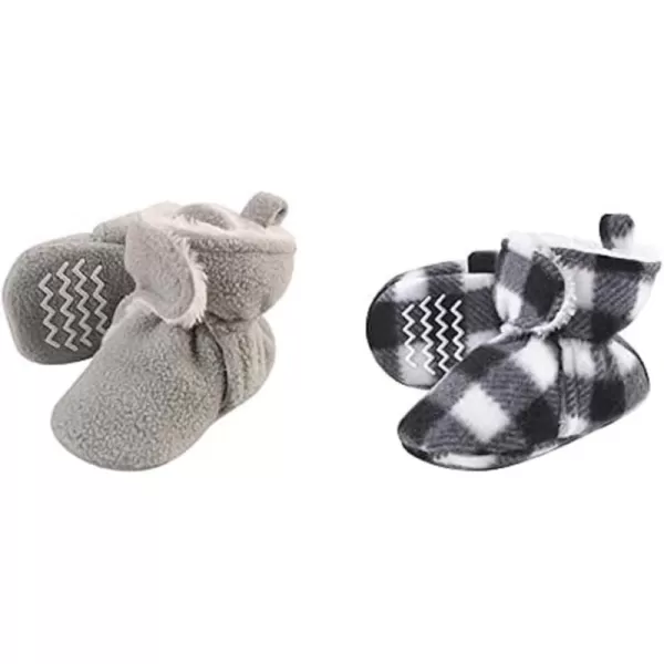 Hudson Baby Cozy Fleece and Sherpa Booties, 2-Pack