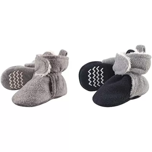 Hudson Baby Cozy Fleece and Sherpa Booties, 2-Pack
