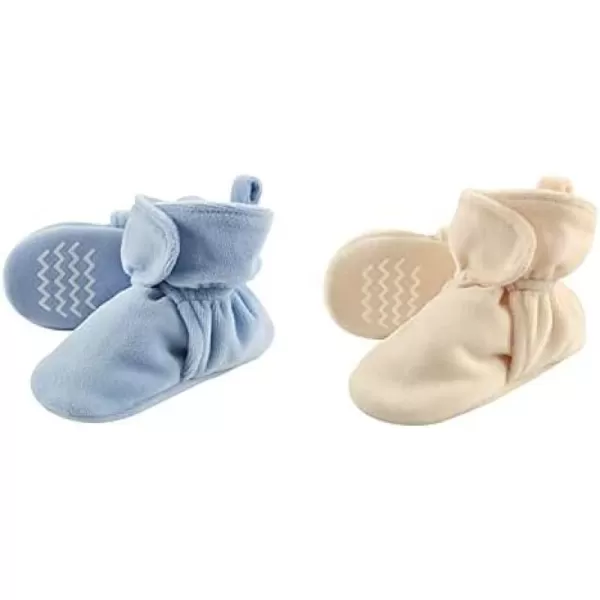 Hudson Baby Cozy Velour Booties, 2-Pack