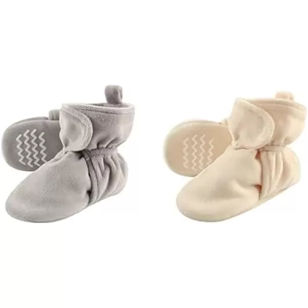 Hudson Baby Cozy Velour Booties, 2-Pack
