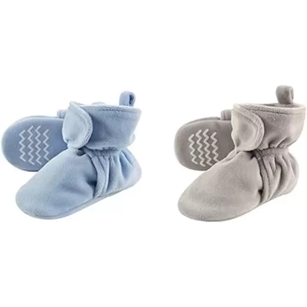 Hudson Baby Cozy Velour Booties, 2-Pack