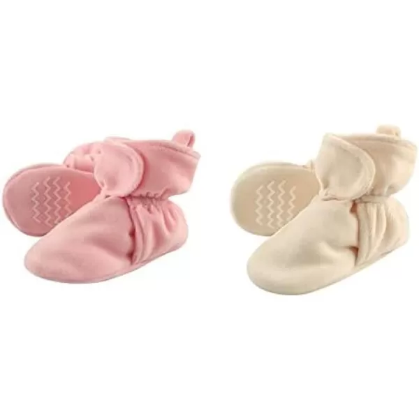 Hudson Baby Cozy Velour Booties, 2-Pack