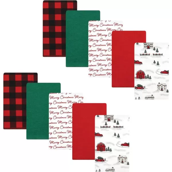 Hudson Baby Unisex Baby Cotton Flannel Burp Cloths, Lemons, One Size