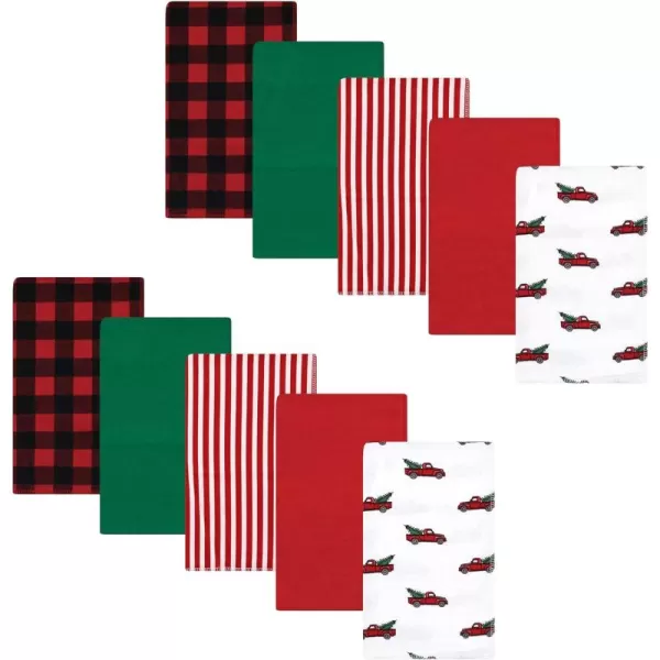 Hudson Baby Unisex Baby Cotton Flannel Burp Cloths, Lemons, One Size