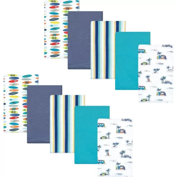 Hudson Baby Unisex Baby Cotton Flannel Burp Cloths, Lemons, One Size