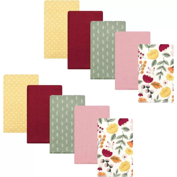 Hudson Baby Unisex Baby Cotton Flannel Burp Cloths, Lemons, One Size