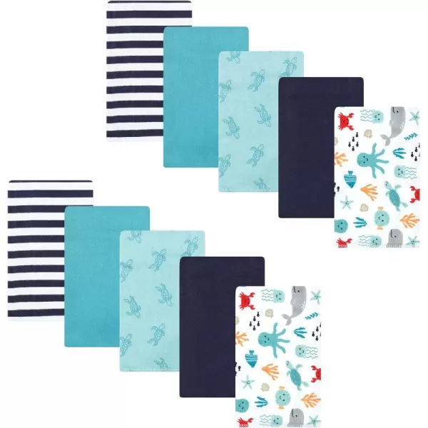 Hudson Baby Unisex Baby Cotton Flannel Burp Cloths, Lemons, One Size