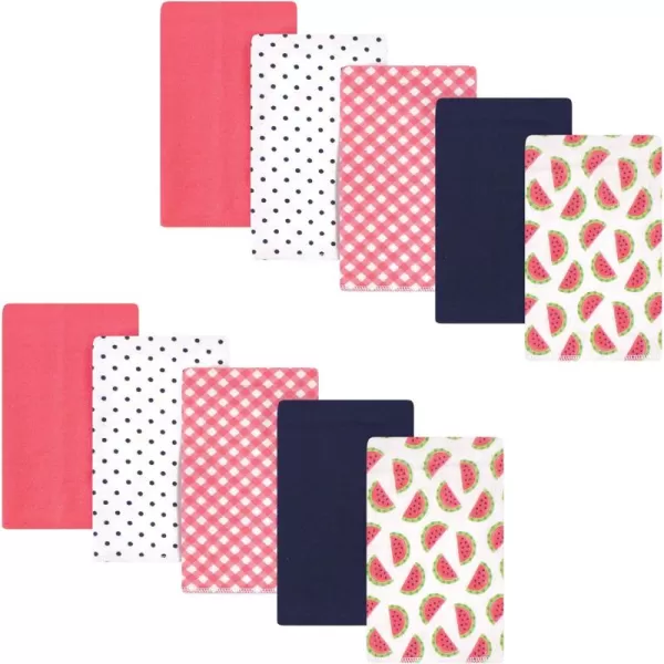 Hudson Baby Unisex Baby Cotton Flannel Burp Cloths, Lemons, One Size