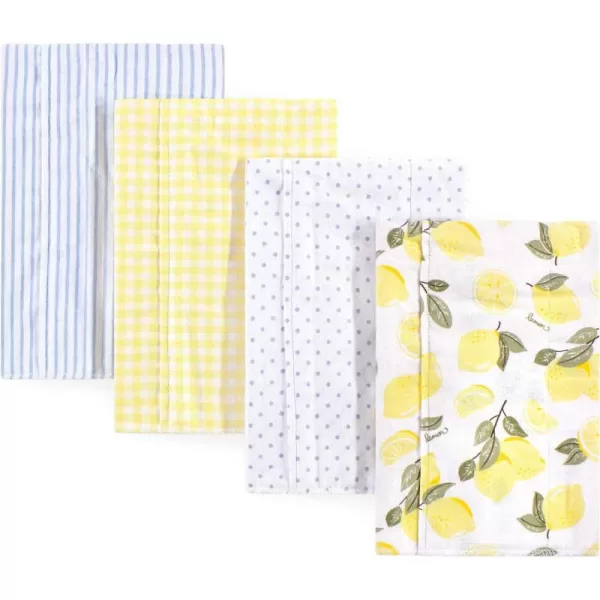 Hudson Baby Unisex Baby Cotton Flannel Burp Cloths, Lemons, One Size
