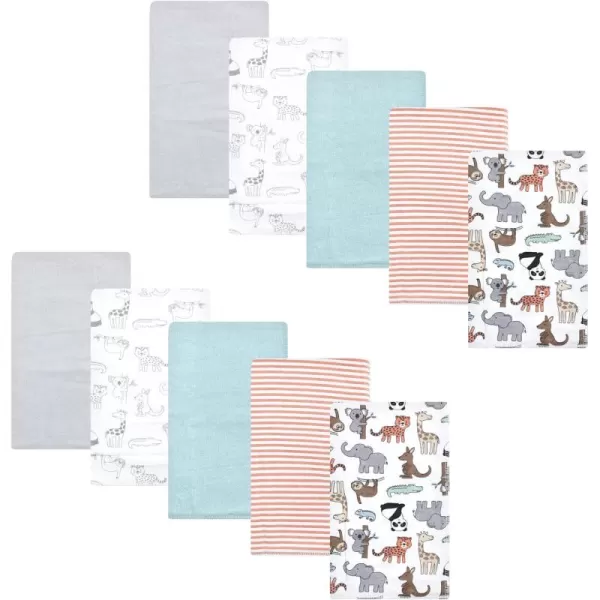 Hudson Baby Unisex Baby Cotton Flannel Burp Cloths, Lemons, One Size