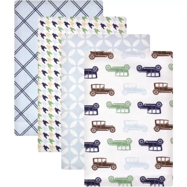 Hudson Baby Unisex Baby Cotton Flannel Receiving Blankets, Christmas Scene, One Size