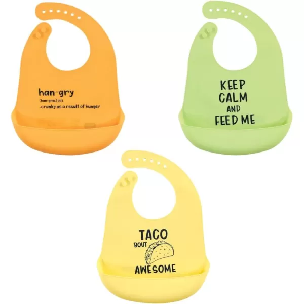 Hudson Baby Unisex Baby Silicone Bibs