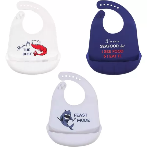 Hudson Baby Unisex Baby Silicone Bibs
