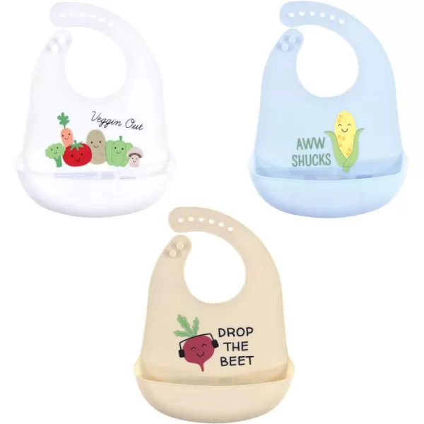 Hudson Baby Unisex Baby Silicone Bibs