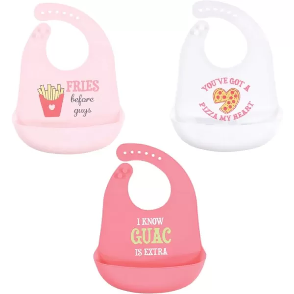 Hudson Baby Unisex Baby Silicone Bibs