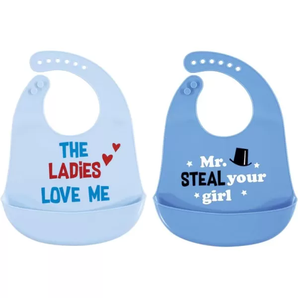 Hudson Baby Unisex Baby Silicone Bibs