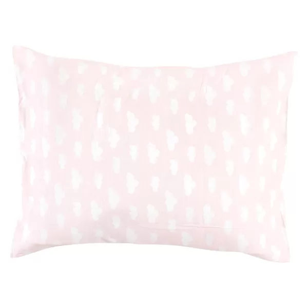 Hudson Baby Unisex Baby and Toddler Cotton Toddler Pillow Case, Heather Light Blue Cloud, One Size