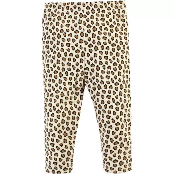 Hudson Baby baby-girls Unisex Baby Cotton Bodysuit and Pant Set, Leopard Hearts, 18-24 Months