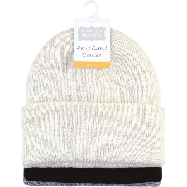 Hudson Baby Knit Cuffed Beanie 3pk