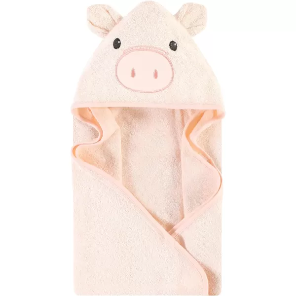 Hudson Baby Unisex Baby Cotton Animal Face Hooded Towel, Miss Penguin, One Size