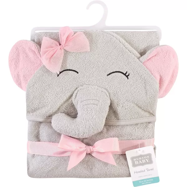 Hudson Baby Unisex Baby Cotton Animal Face Hooded Towel, Miss Penguin, One Size