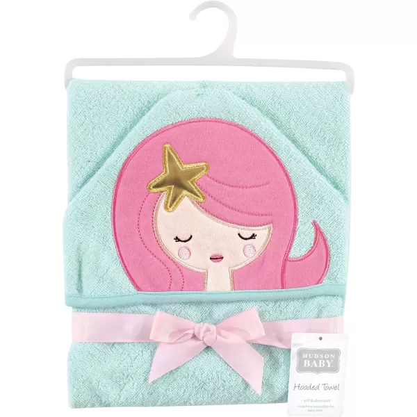 Hudson Baby Unisex Baby Cotton Animal Face Hooded Towel, Miss Penguin, One Size