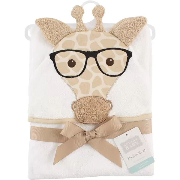 Hudson Baby Unisex Baby Cotton Animal Face Hooded Towel, Miss Penguin, One Size