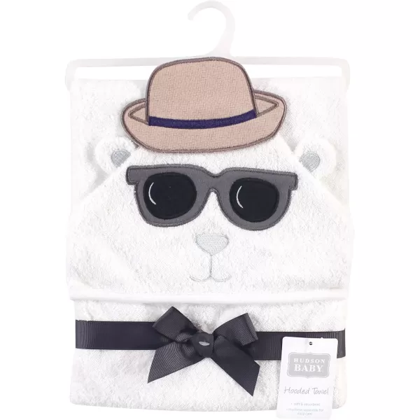 Hudson Baby Unisex Baby Cotton Animal Face Hooded Towel, Miss Penguin, One Size