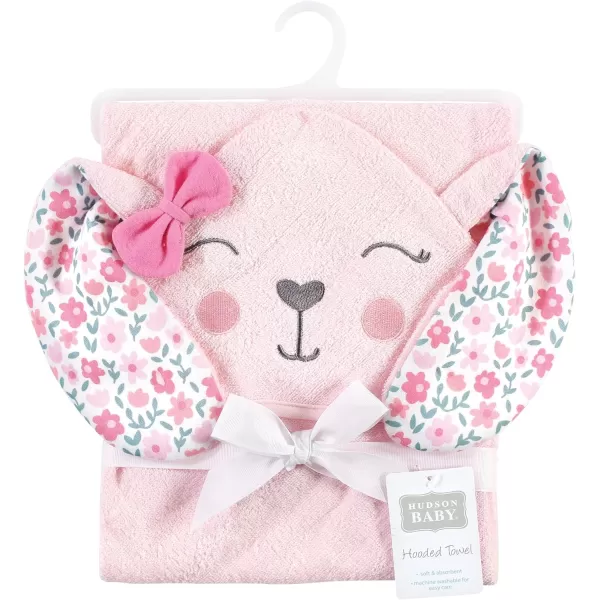 Hudson Baby Unisex Baby Cotton Animal Face Hooded Towel, Miss Penguin, One Size