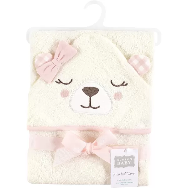 Hudson Baby Unisex Baby Cotton Animal Face Hooded Towel, Miss Penguin, One Size