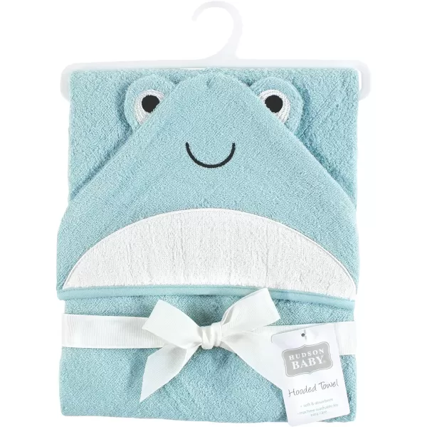 Hudson Baby Unisex Baby Cotton Animal Face Hooded Towel, Miss Penguin, One Size