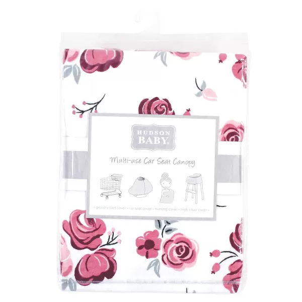 Hudson Baby Unisex Baby Multi-use Car Seat Canopy, Roses, One Size