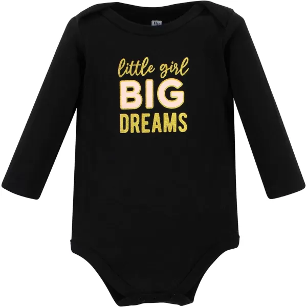 Hudson Baby Unisex Baby Unisex Baby Cotton Long-sleeve Bodysuits, Cinnamon Hearts, Newborn