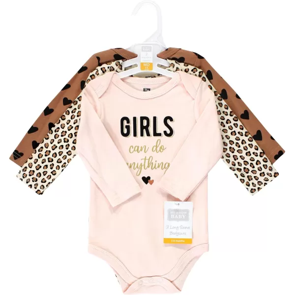 Hudson Baby Unisex Baby Unisex Baby Cotton Long-sleeve Bodysuits, Cinnamon Hearts, Preemie