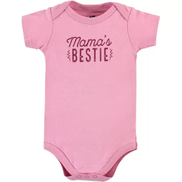 Hudson Baby baby-girls Unisex Baby Cotton Bodysuit and Pant Set, Little Love Flowers, Newborn