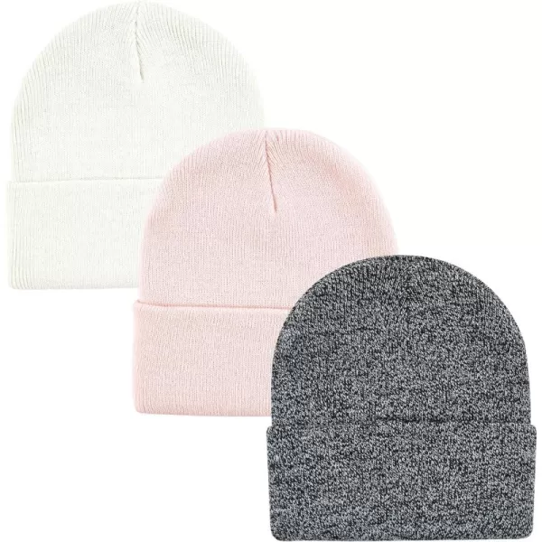 Hudson Baby Knit Cuffed Beanie 3pk