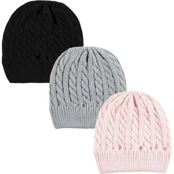 Hudson Baby Knit Cuffed Beanie 3pk