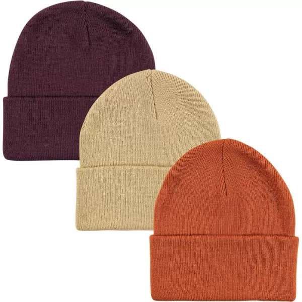 Hudson Baby Knit Cuffed Beanie 3pk