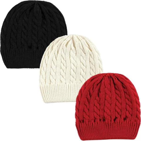 Hudson Baby Knit Cuffed Beanie 3pk