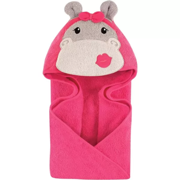 Hudson Baby Unisex Baby Cotton Animal Face Hooded Towel, Miss Penguin, One Size